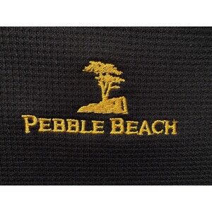 Pebble Beach Performance Lone Cypress Embroidered Golf Quarter Zip Pullover L